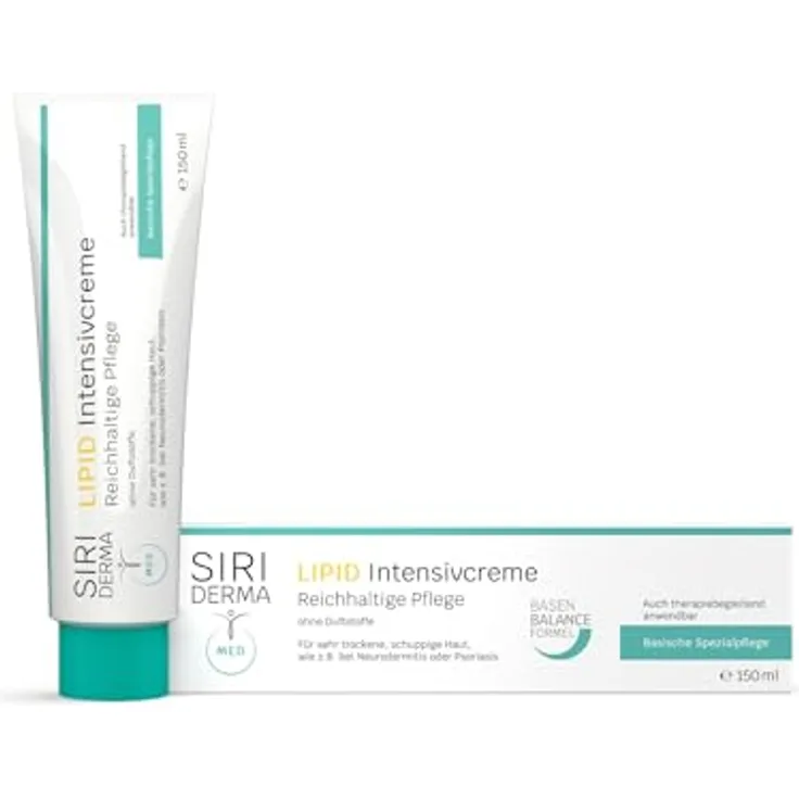 SIRIDERMA LIPID Intensivcreme | Creme für sehr trockene und schuppige Haut bei Neurodermitis und Psoriasis (ohne Parfum, 150 ml)