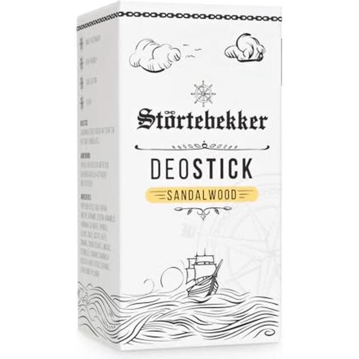 Störtebekker® Premium Deostick Sandelholz, 75g Herren Deodorant Stick ohne Aluminiumsalze, vegan, hautfreundlich, Made in Germany – Bild 3