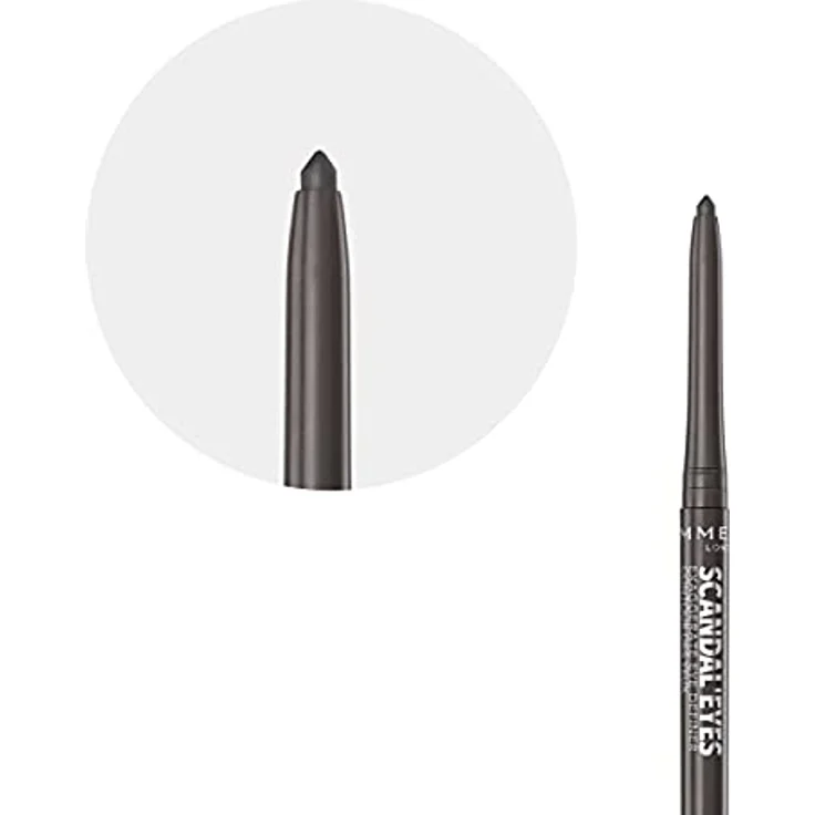 Rimmel ScandalEyes Exaggerate, automatischer Konturstift für Damen, wasserfest, Farbton 003 Smokey Grey, 0,35 g – Bild 3