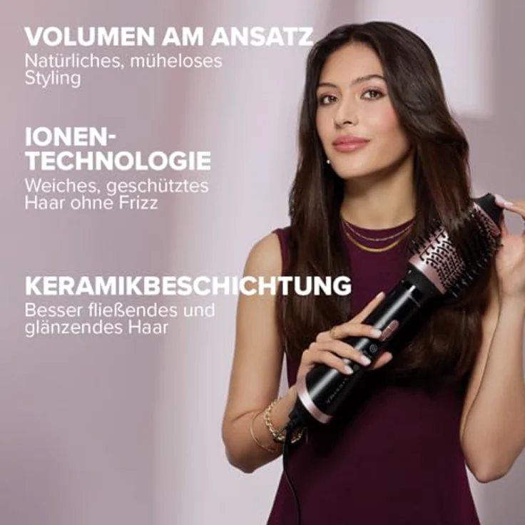 BELLISSIMA Warmluftbürste Volume Dry&Style, 1000 W, Trocknet, formt und verleiht Volumen, ionisierendes Keramikdesign, ideal für mittel-langes Haar – Bild 4