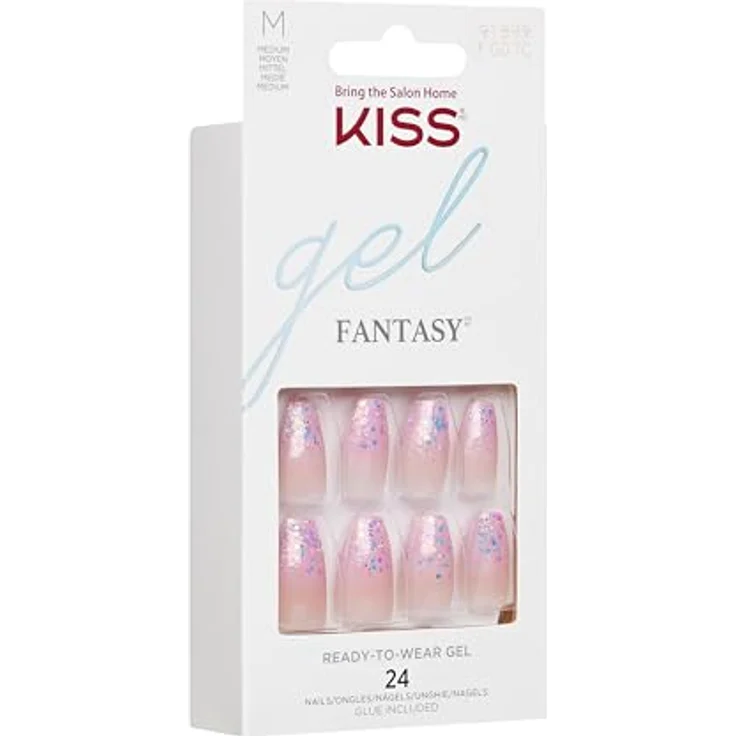 KISS Gel Fantasy Ready to Wear Gel künstliche Fingernägel Winter Sparks 24 St. – Bild 2