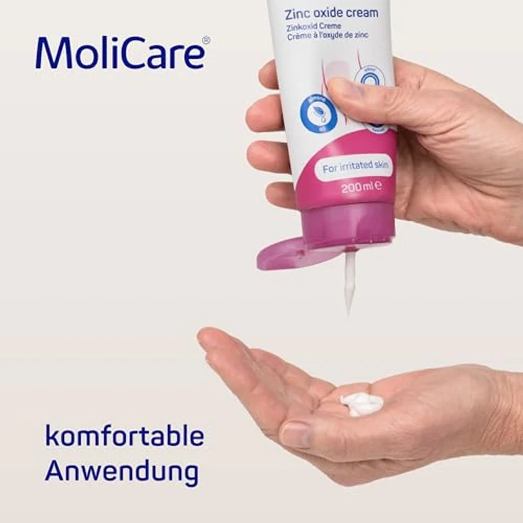 MoliCare Skin Zinkoxidcreme reizlindernd + entzündungshemmende Wirkung 200 ml – Bild 8