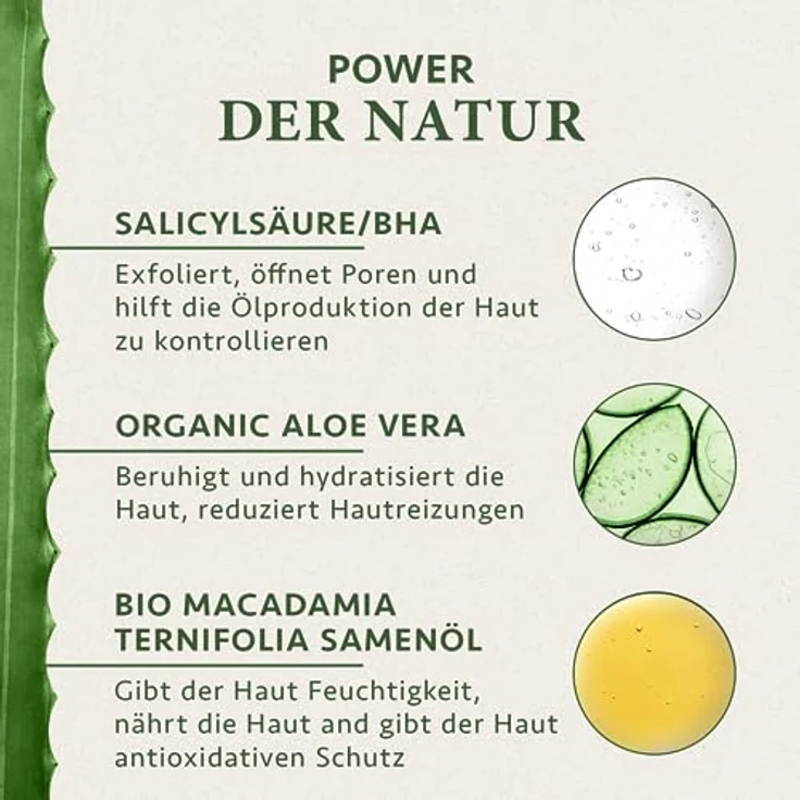 Satin Naturel Salicylsäure (BHA) Liquid Peeling 100ml – mit Bio Aloe Vera, vegan, sanfte Gesichtsreinigung & Exfoliant für strahlende Haut – Bild 4