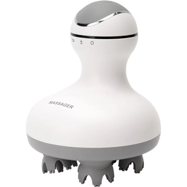 Casativo Massagegerät 3D Kopf- & Körper-Massagegerät, 4 Massageköpfe, mobil, Akku, ölbeständig, IPX7, bis zu 2,5 Std. Laufzeit