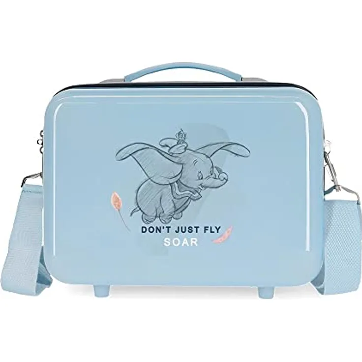 Disney Dumbo Kulturbeutel, anpassbar, mit Umhängetasche, Blau, 29 x 21 x 15 cm, starr, ABS 9,14 l