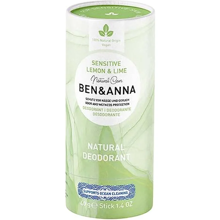 BEN&ANNA Sensitive Lemon & Lime Deo-Stick, 40 g, veganes Deodorant ohne Aluminiumsalze, unisex – Bild 2