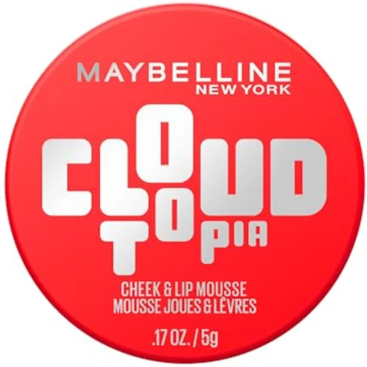 MAYBELLINE NEW YORK CloudTopia, mattes cremiges Rouge für Lippen und Wangen, Farbton 03 Divine Crimson, 5 g