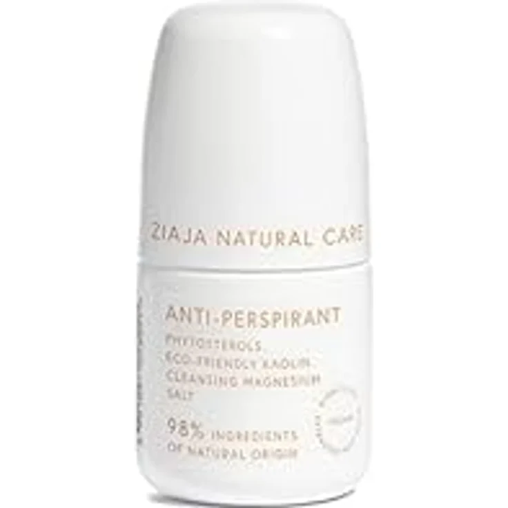 Ziaja Natural Care Antitranspirant, 60 ml mit innovativer Mineralformel, 98% natürliche Inhaltsstoffe, ohne Aluminiumsalze und Alkohol