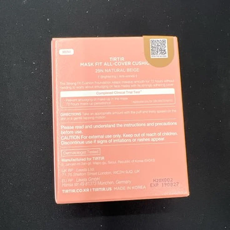 TIRTIR Mask Fit Aura Cushion Mini, mattierendes Make-up im Schwämmchen, Farbton 29N Natural Beige, 4.5 g mit ausgezeichneter Abdeckung und langanhaltendem Effekt – Bild 8