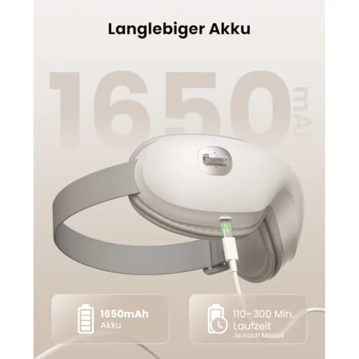 Bob and Brad Zero Pro, Leichtes, Geräuscharmes Augenmassagegerät mit Wärme, 5 Massagemodi, perfekt für Schlaf und Entspannung – Bild 5