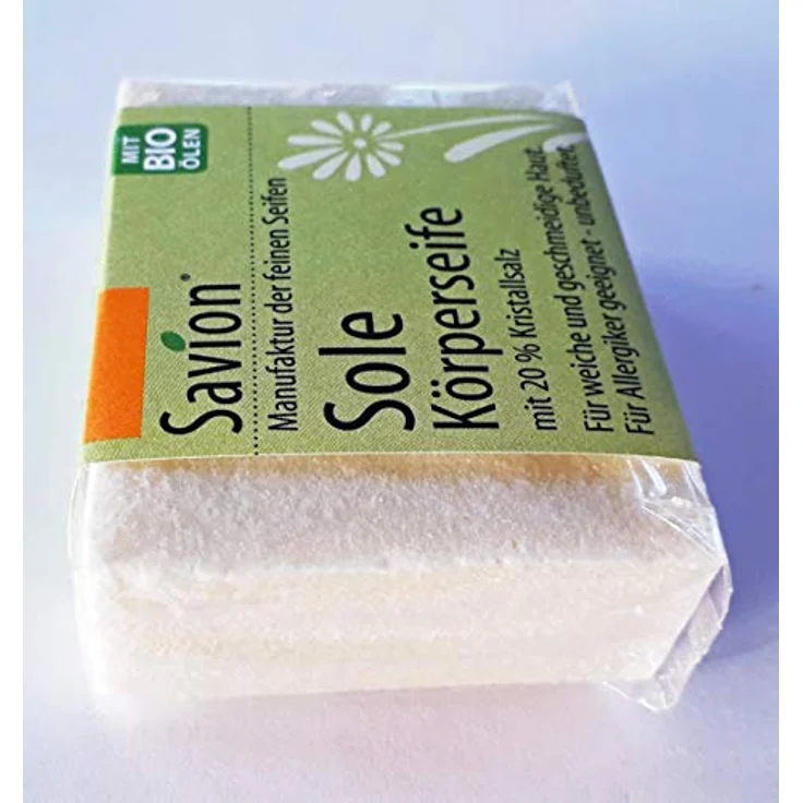 Savion Sole Körperseife - Handgemachte Naturseife | 85g | 13% Kristallsalz Peeling | Tiefere Reinigung | Vegan | Made in Germany – Bild 2