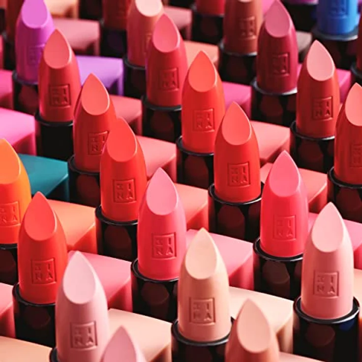 3INA The Lipstick, Lippenstift 4,5 g Nr. 254, hohe Deckkraft, Dark Pink Nude, Soft-Touch-Magnetverpackung – Bild 6
