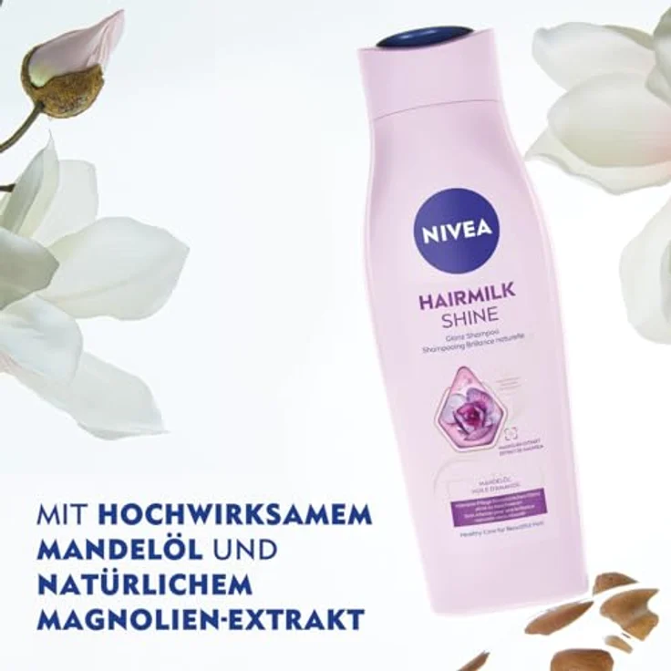NIVEA Haarmilch Natürlicher Glanz pH-Balance Haarshampoo 250 ml – Bild 3