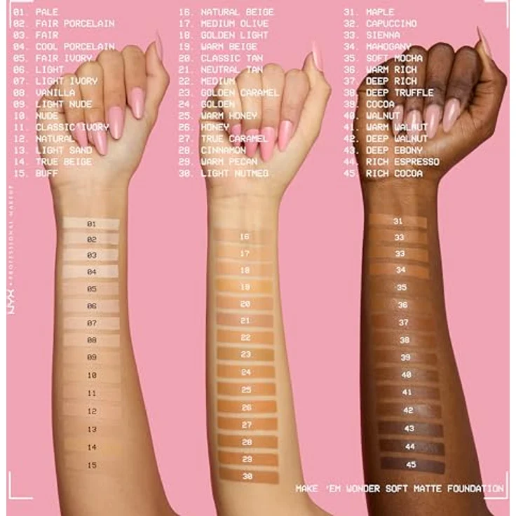 NYX Professional Makeup Make 'EM Wonder Foundation, Glow-Booster mit Vitamin C und Hyaluronsäure, 30 ml – Bild 8