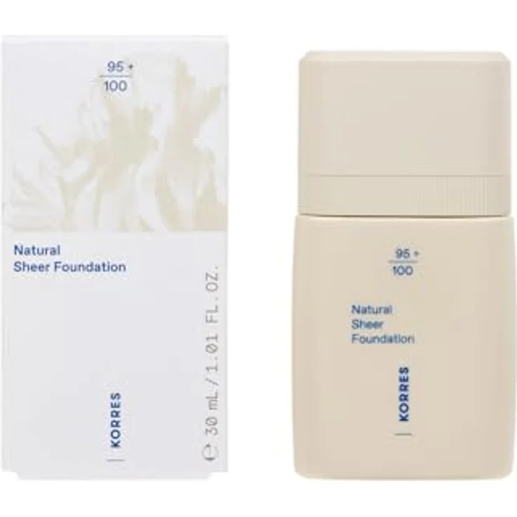 KORRES Natural Sheer Foundation Tan 03, für ein natürliches, strahlendes Finish mit Pfingstrosen-Blütenextrakt, vegan, 30 ml – Bild 3