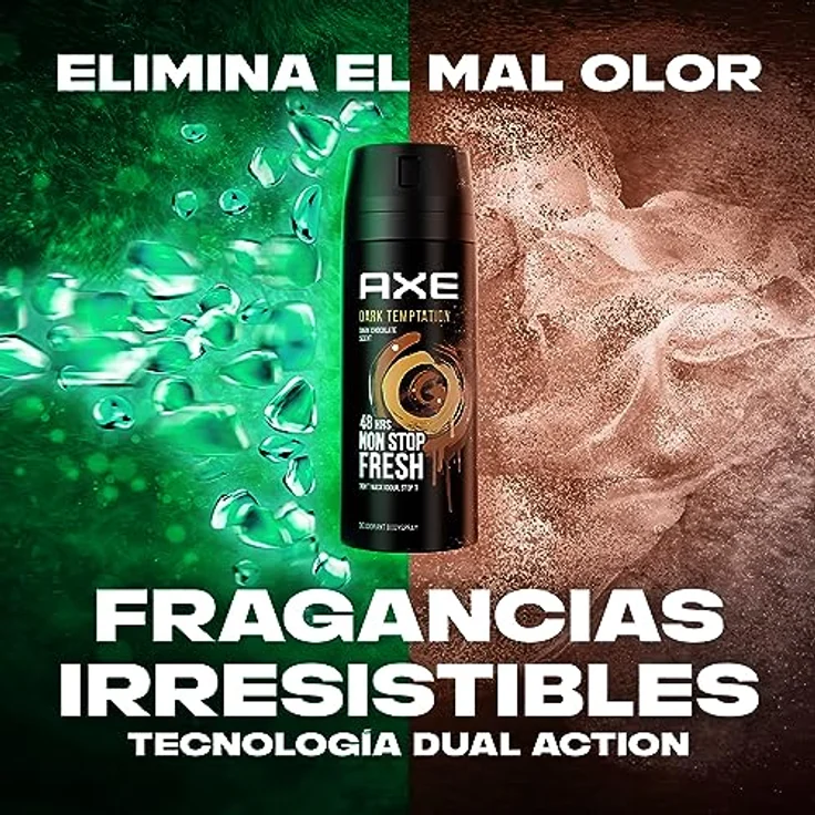 Axe AXE Dark Temptation Rock Deodorant, 150 ml, dual action Technologie mit außergewöhnlichem Schokoladenduft, ohne Aluminium, 48 Stunden Geruchsbekämpfung – Bild 4