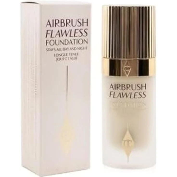 Charlotte Tilbury Airbrush Flawless Foundation, 30 ml, Hybrid-Pflege-Foundation mit Magic Replexium für reduzierte Falten, Farbe 1 - Cool – Bild 1