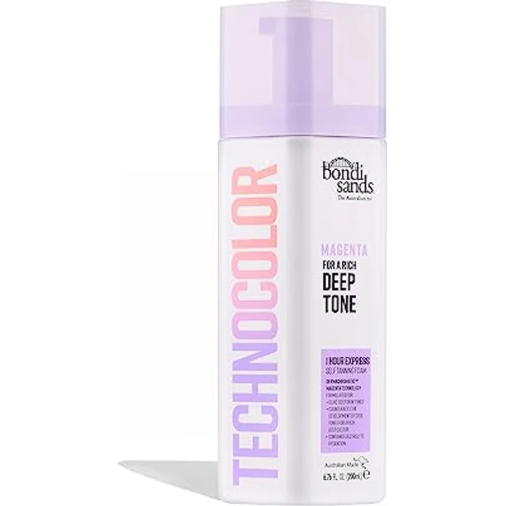 Bondi Sands Technocolor Magenta, Selbstbräunungsschaum Farbton Deep Rich Tone, 200 ml, schnell einziehend und feuchtigkeitsspendend – Bild 1