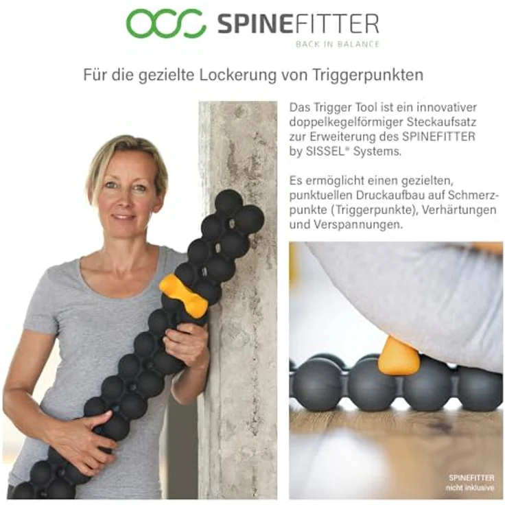 SISSEL SPINEFITTER® Trigger Tool, Massagegerät zur gezielten Lockerung von Triggerpunkten, melonengelb – Bild 2