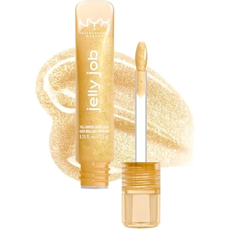 NYX Professional Makeup Jelly Job, leuchtender Lippenglanz mit vergrößerndem Effekt, Farbton Glow Job, 7.5 ml