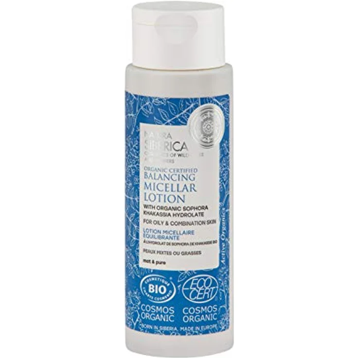 Natura Siberica Bio-zertifizierte Balancing Mizellar Lotion für fettige & Mischhaut, 150 ml - Mattierend, mit Hyaluronsäure und Vitamin E – Bild 1