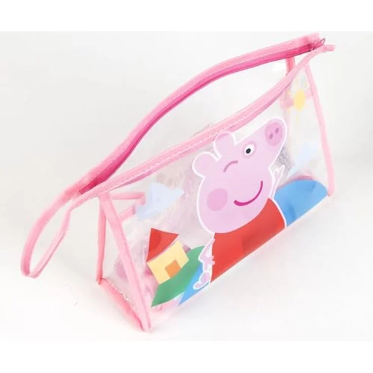 Peppa Pig Peppa Wutz Hygieneset, Kulturbeutel mit Handtuch und Haarbürste für kleine Abenteurer, blau – Bild 6