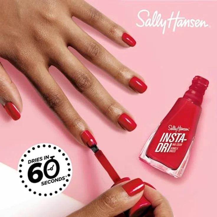 Sally Hansen Insta Dri, schnelltrocknender Nagellack in Farbton 113 White On Time, 9,17 ml mit langanhaltendem Glanz – Bild 6