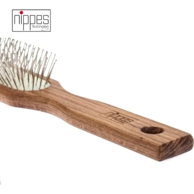 Nippes Olivia, Stahlstift-Pneumatik-Haarbürste, Länglich Schmal, Buche – Bild 4