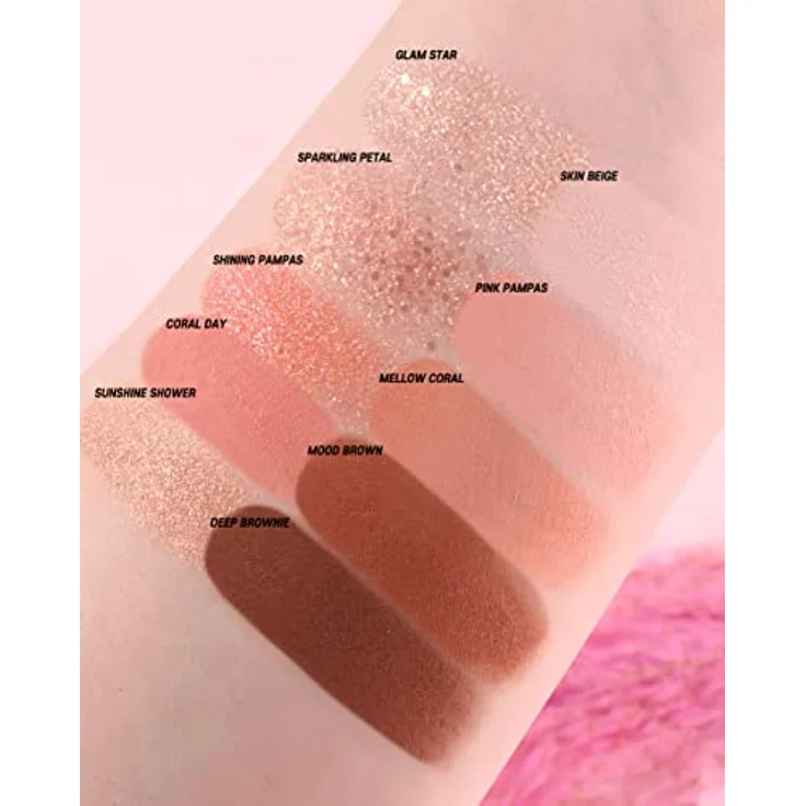 rom&nd Better Than Palette Lidschattenpalette Farbton 01 Pampas Garden, 7.5 g, hohe Pigmentierung, langanhaltend, mit Glitzer- und Metallic-Effekten – Bild 6