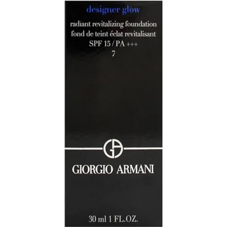 Armani Designer Glow Foundation, verjüngendes und aufhellendes Make-up mit SPF 15, Farbton 7, 30 ml – Bild 5