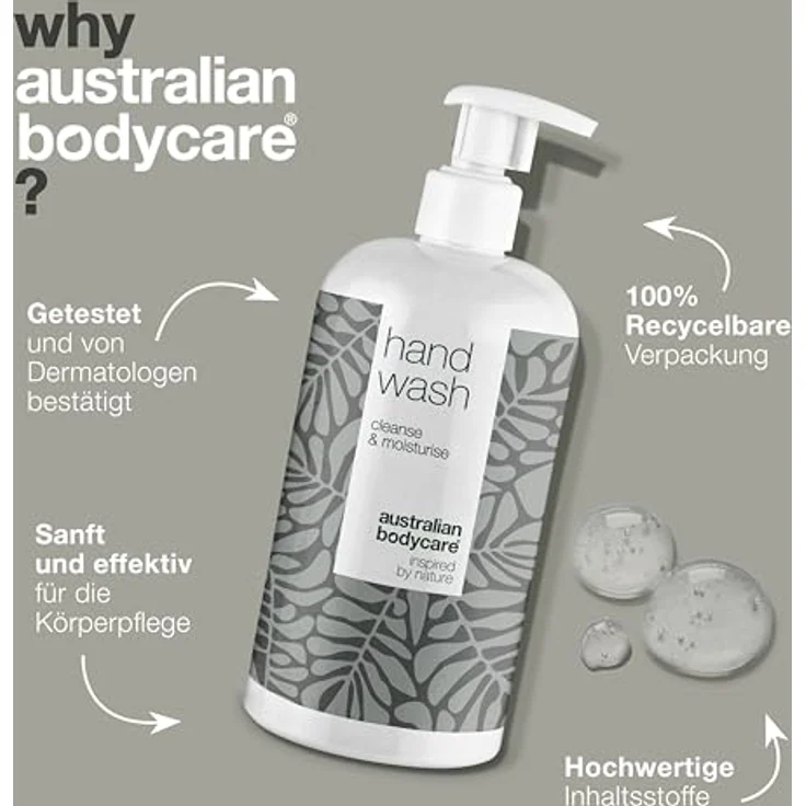 Teebaumöl Handseife 500 ml | Antibakterielle Teebaumöl Seife gegen trockene, rissige Hände | Natürliche Seife gegen schwitzige & juckende Hände | Tea Tree Oil Hand Wash | 100% Vegan – Bild 4