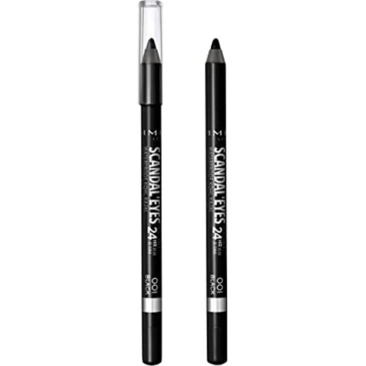 Rimmel Augen Make-up Scandaleyes kohl kajal waterproof #001-black 1,2 g  – Bild 3