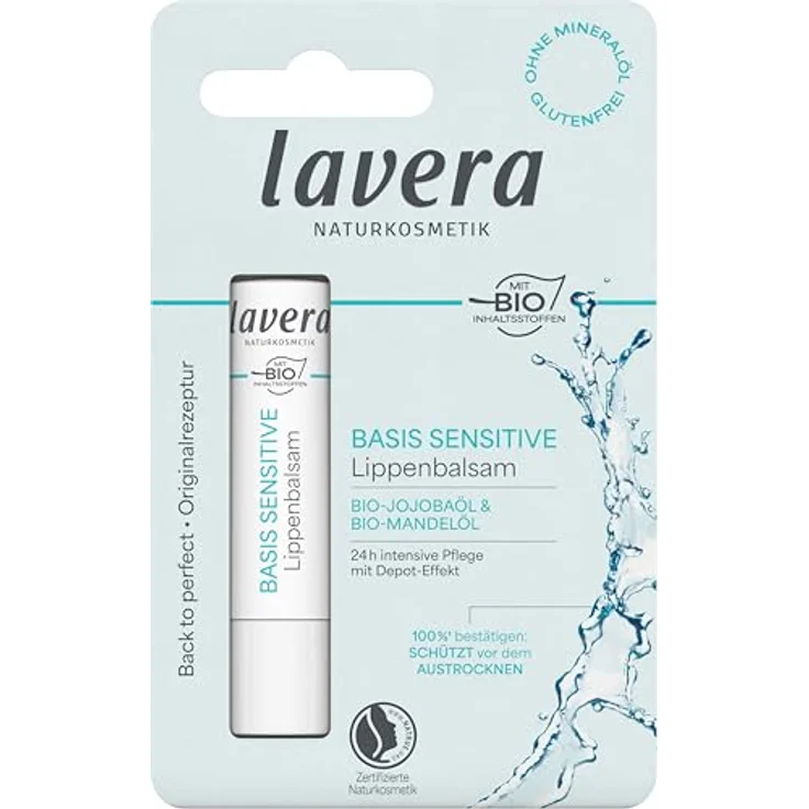 Lavera Basis Sensitive Lippenbalsam, Feuchtigkeitsspendend & Beruhigend für sensible Lippen, 24h Pflege, Naturkosmetik, 1 Stück – Bild 5