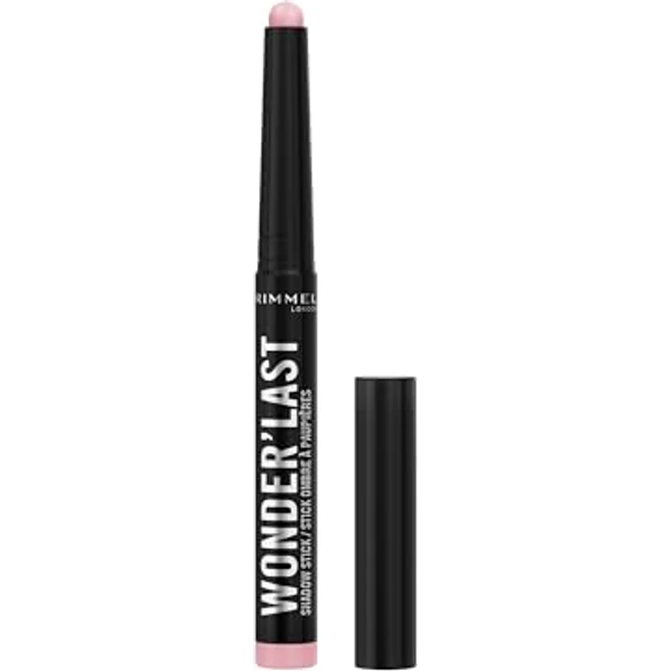 Rimmel Wonder'Last Lidschatten-Stift, 1.64 g, Farbton Strawberry Milkshake, veganer Lidschatten mit langanhaltendem Glitzereffekt – Bild 1