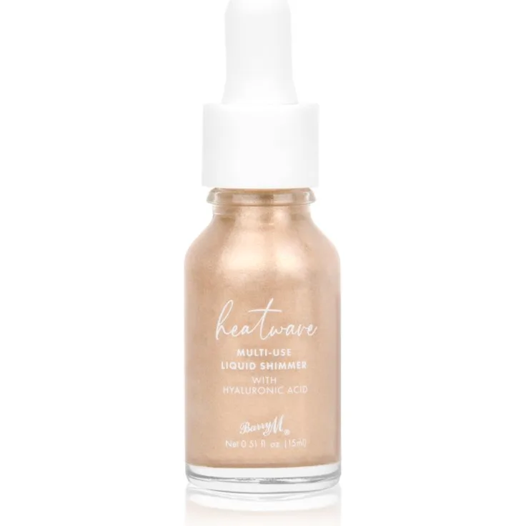 Barry M Heatwave Flüssig-Highlighter, Tropf-Applikator, Farbton Intense, 15 ml, vegan mit Hyaluronsäure