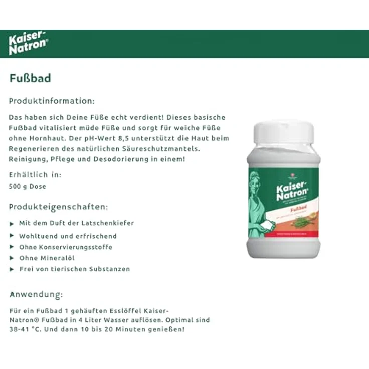 HOLSTE Kaiser Natron Fußbad 500g mit Latschenkiefer-Duft, PZN: 00451257 – Bild 4