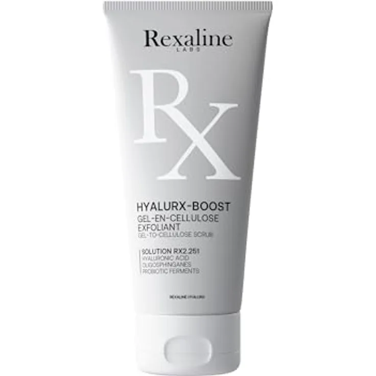 Rexaline HYALURX-BOOST Gel-in-Cellulose-Peeling – Hyaluronsäure RX2, sanfte Gesichtsreinigung mit Probiotika, entfernt abgestorbene Hautzellen & Mitesser für empfindliche Haut – 50 ml