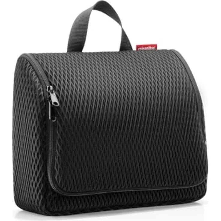 Reisenthel Kulturbeutel toiletbag XL Special Edition, Kosmetiktasche aus recyceltem Polyester mit Spiegel und vielen Fächern, schwarz, 29 x 10 x 22 cm – Bild 2