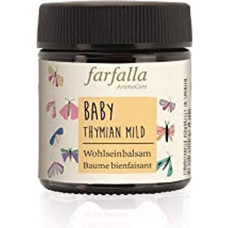 Farfalla Baby Wohlseinbalsam Thymian, Bio 30ml, sanfte Pflege für jeden Hauttyp, ideal für die kalte Jahreszeit, ab 3 Monaten – Bild 2