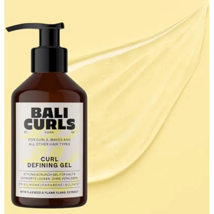 Bali Curls Curl Defining Gel, definierendes Locken Gel mit Leinsamen- und Ylang-Ylang-Extrakt, 150ml, veganes Lockengel für geschmeidige und definierte Curls – Bild 4