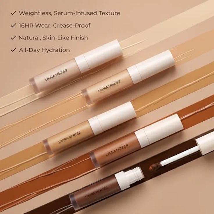 Laura Mercier Real Flawless Concealer 2W1, 5,4 ml, mit bis zu 16 Stunden Halt, naturgetäuschliches Finish – Bild 5