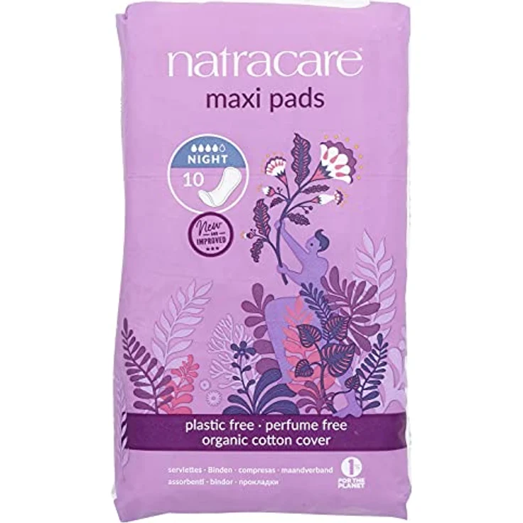 Natracare COMPRESS NACHT Damenbinden, 10 Einheiten, bio, chlorfrei, kunststofffrei, biologisch abbaubar, latexfrei – Bild 3
