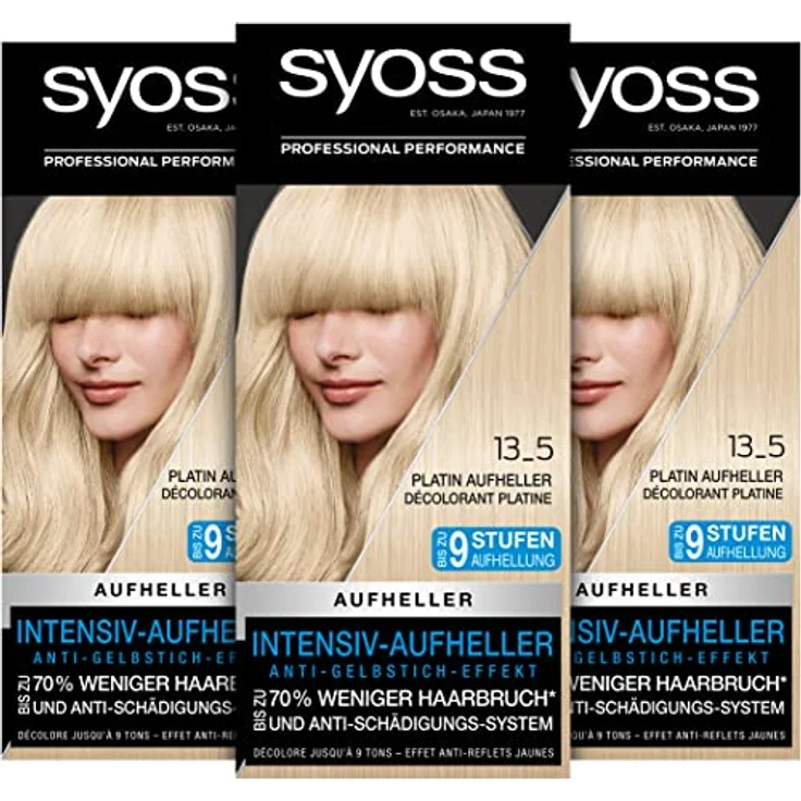 Syoss Blond Stufe 3 13 5 Platin Aufheller 3 x 157 ml – Bild 2