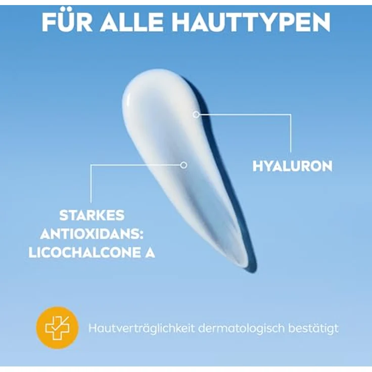 NIVEA SUN 2in1 Primer Daily UV Serum LSF 50+, parfümfreie Sonnencreme mit Hyaluron und Antioxidans, schnell einziehende Gesichtspflege, 30 ml – Bild 3