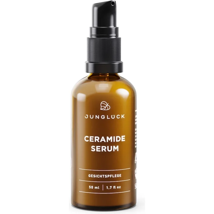 Junglück Ceramide Serum, Gesichtsserum mit 5 Ceramiden für intensive Feuchtigkeit, 50 ml