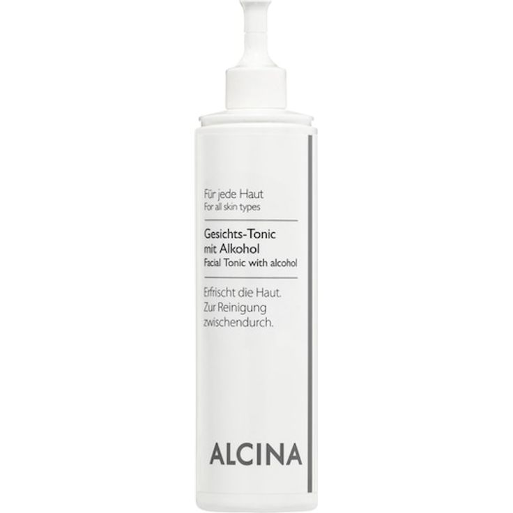 ALCINA Jede Haut Gesichtstonic, Gesichtswasser mit 8 % Alkohol, für alle Hauttypen, 200 ml
