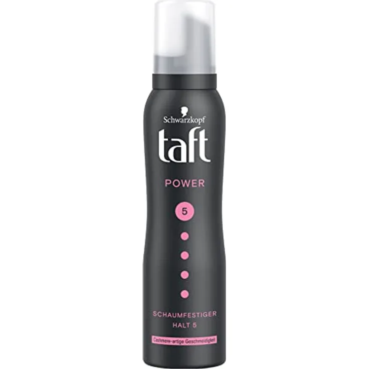 Taft Schaumfestiger Power Cashmere-artige Geschmeidigkeit, Haltegrad 5 (150 ml), Haarschaum mit Taft Power-Formel, Haarstyling mit Geschmeidigkeit und Volumen