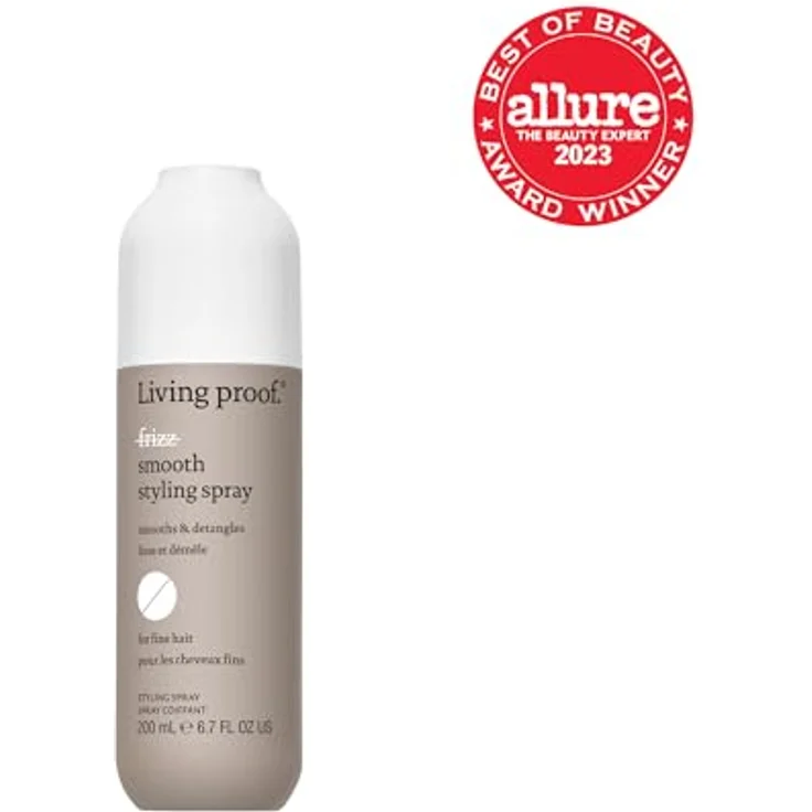 Living proof No Frizz Smooth Styling Spray | Silikonfreies Anti-Frizz-Haarspray für feines Haar | Glanz, Geschmeidigkeit, Kämmbarkeit | Cruelty free, ohne Parabene, Sulfate | 200ml – Bild 2