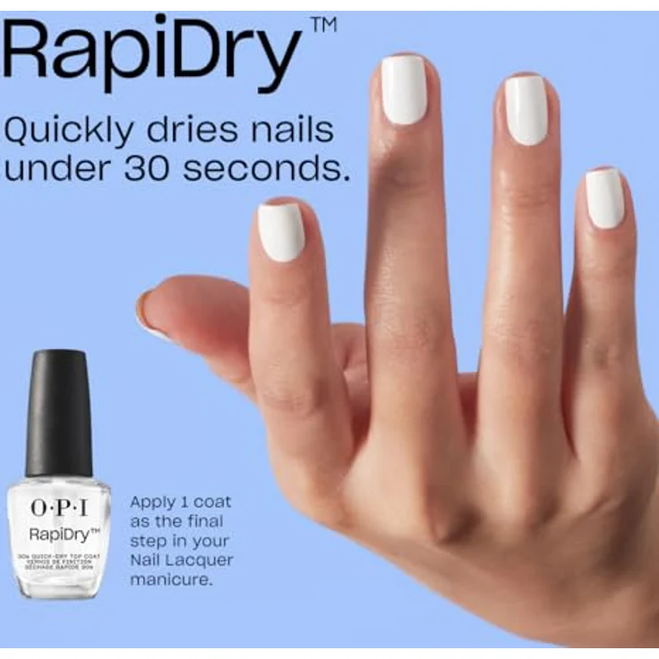 OPI RapiDry Top Coat, schnelltrocknender Überlack für Nägel, transparent, 15 ml – Bild 2