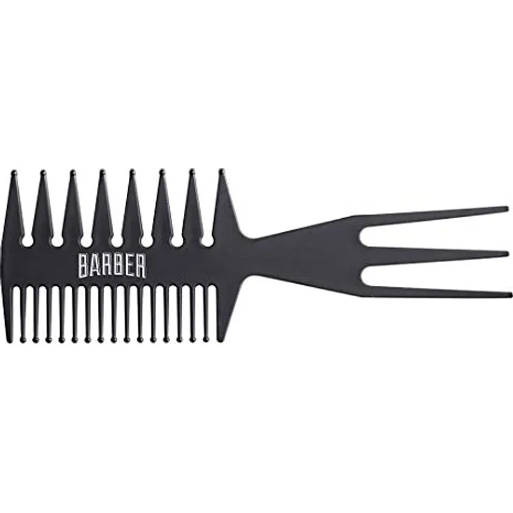 BARBER MARMARA Hair- beard -comb| Styling Kamm | Friseur Kamm für Haar & Bart | bruchfest | flexibel | antistatisch |Griffkamm zweiseitig | hitzebeständig | Haarkamm Männer | Barbershop Kamm (034)